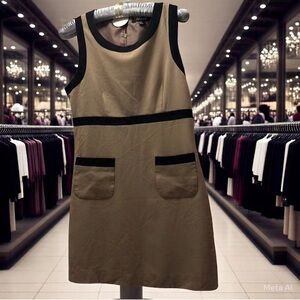 Women’s Forever 21 Straight Pencil Dress Tan Black Sleeveless